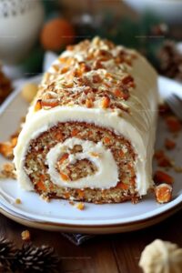 Carrot Cake Roll With Cream Cheese Frosting Recipe