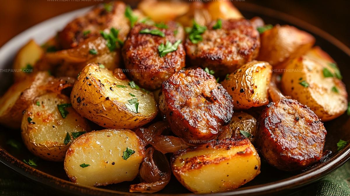 Fried Potatoes Onions And Smoked Polish Sausage Recipe