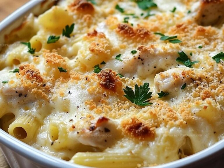 Creamy Garlic Parmesan Chicken Pasta Bake Recipe