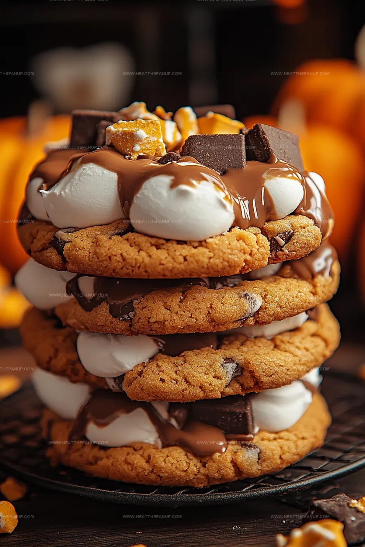 Gooey Pumpkin Smores Cookies Recipe