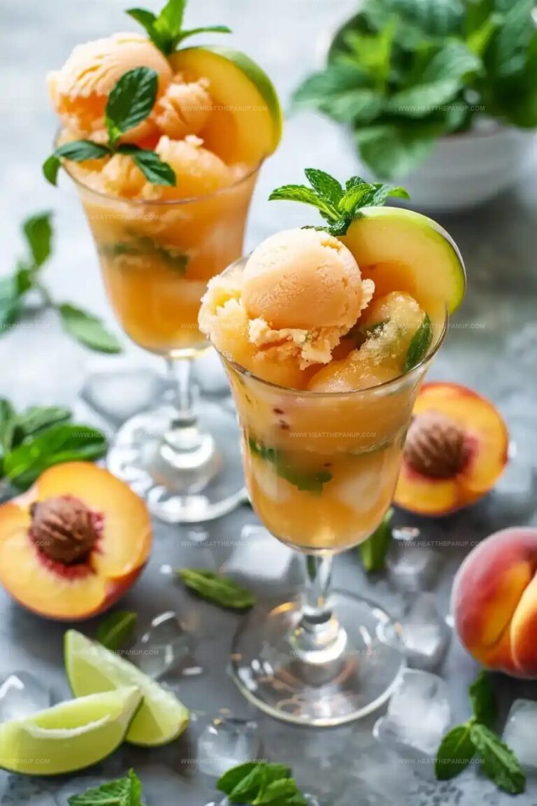 Peach Sorbet Mojito Float Recipe