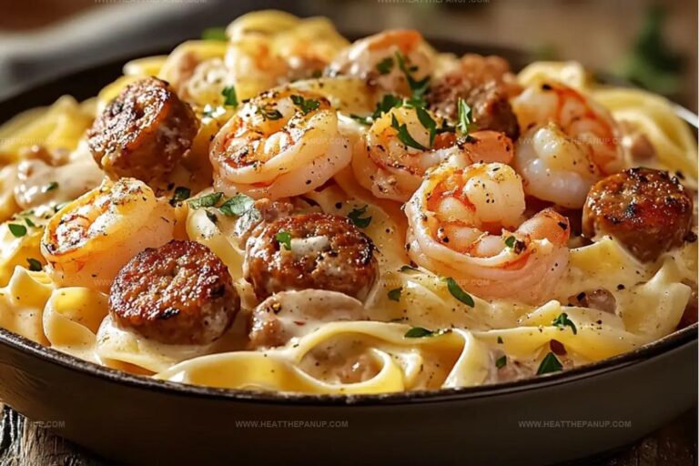 Cajun Shrimp And Sausage Alfredo Pasta Recipe