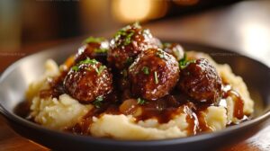 Slow Cooker Salisbury Steak Meatballs Recipe