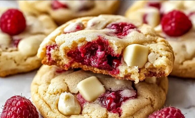 Gooey Raspberry White Chocolate Cookies Recipe