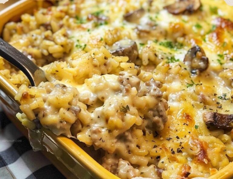 Cheesy Ground Beef And Rice Casserole Recipe