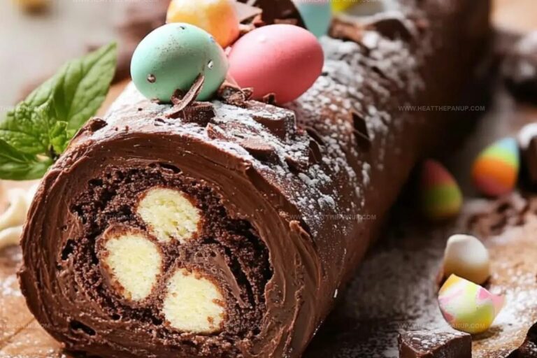 Easter Chocolate Log Cake Recipe