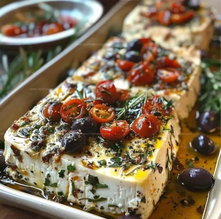 Baked Feta With Olives & Sun-Dried Tomatoes Recipe