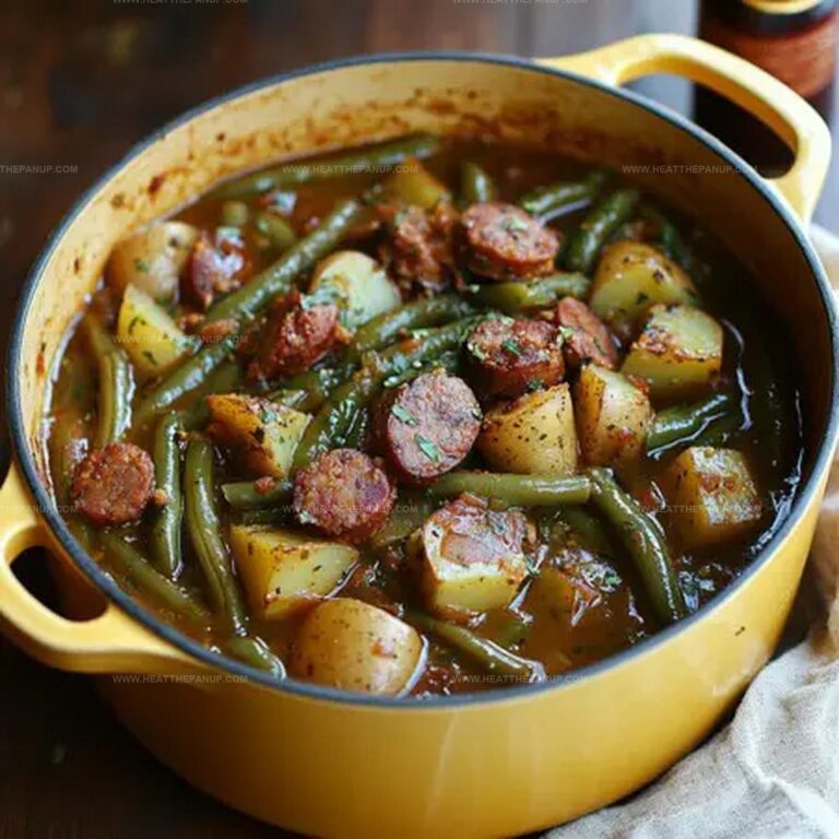 Cajun Smothered Green Beans & Potatoes (Meatless) Recipe