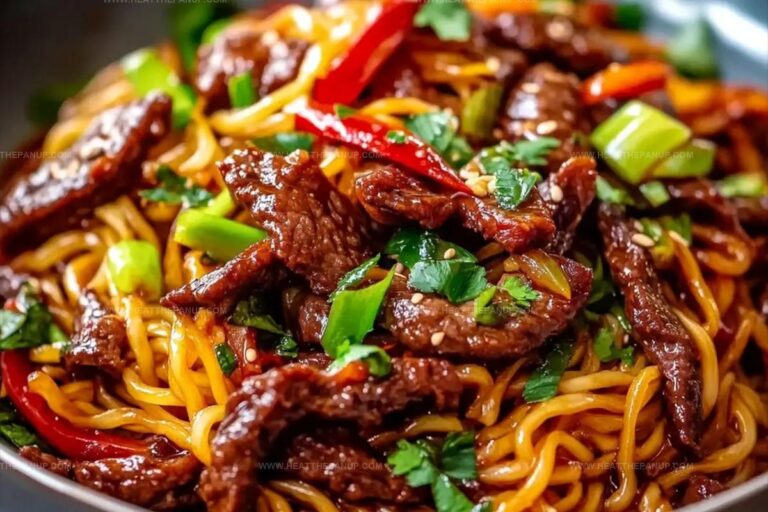 Sticky Beef Noodles Recipe