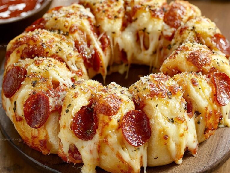 Pull-Apart Pizza Bread With Beef Pepperoni Recipe