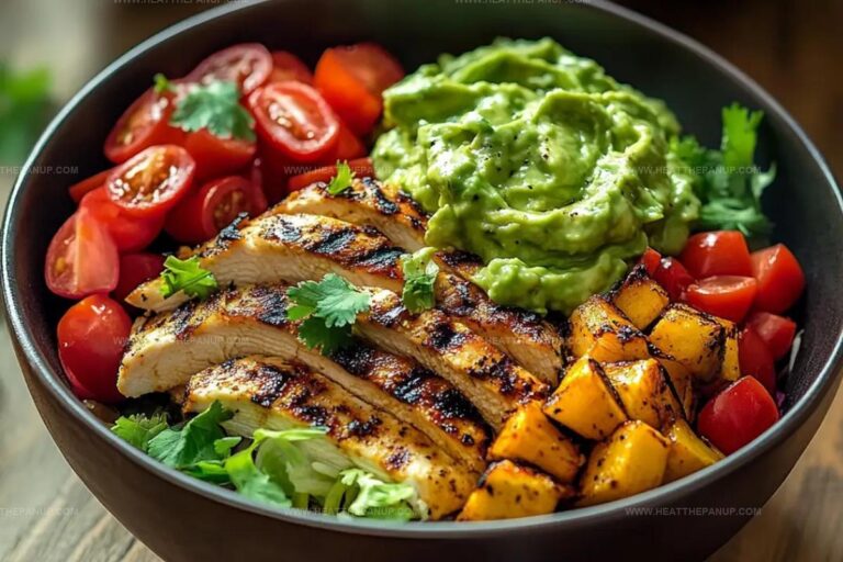 Epic Grilled Chicken Bowl With Creamy Avocado Sauce & Veggies Recipe