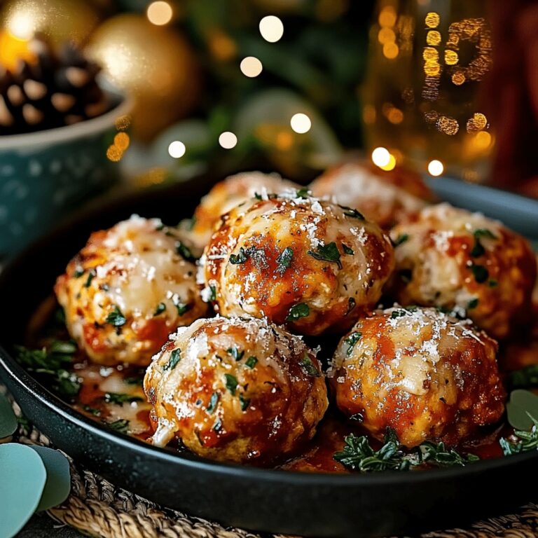 Saucy Chicken Parm Meatballs Recipe