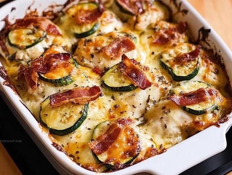 Chicken Zucchini Bake With Turkey Bacon Recipe