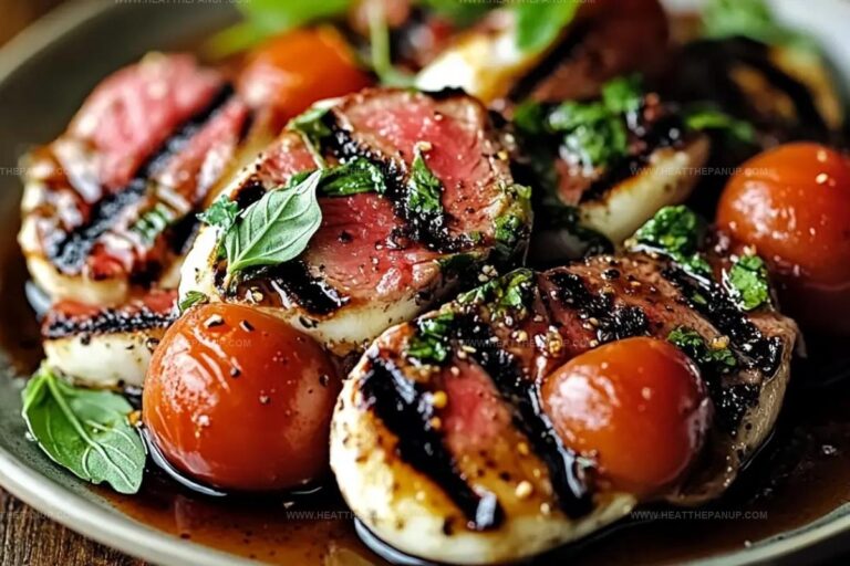 Grilled Balsamic Flank Steak Caprese Recipe