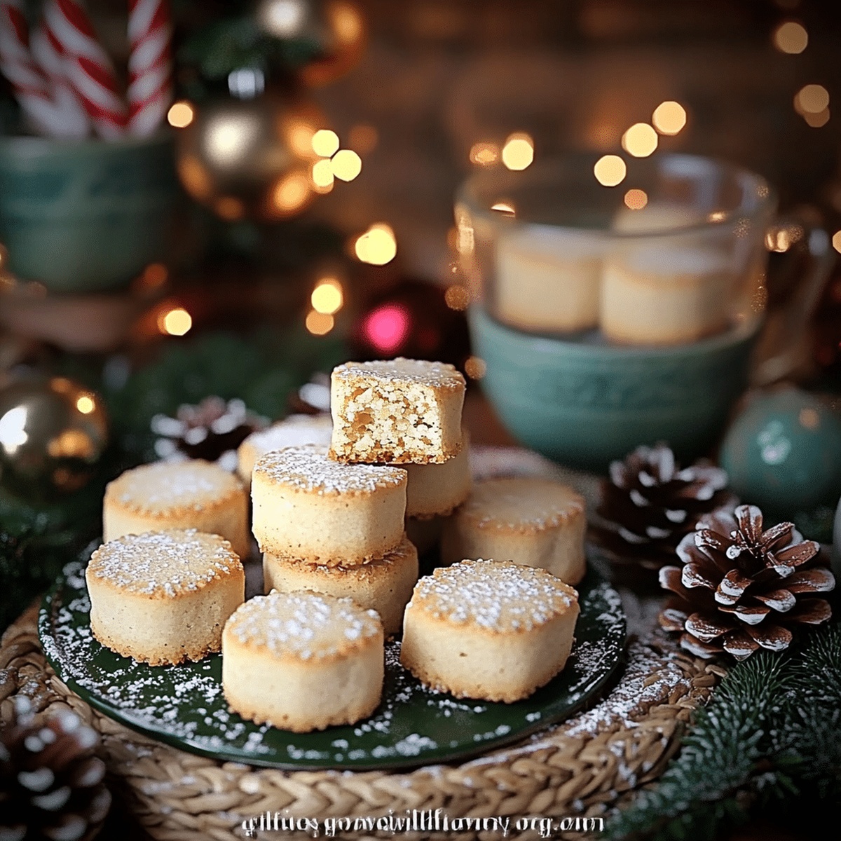 Christmas Shortbread Cookie Bites Recipe