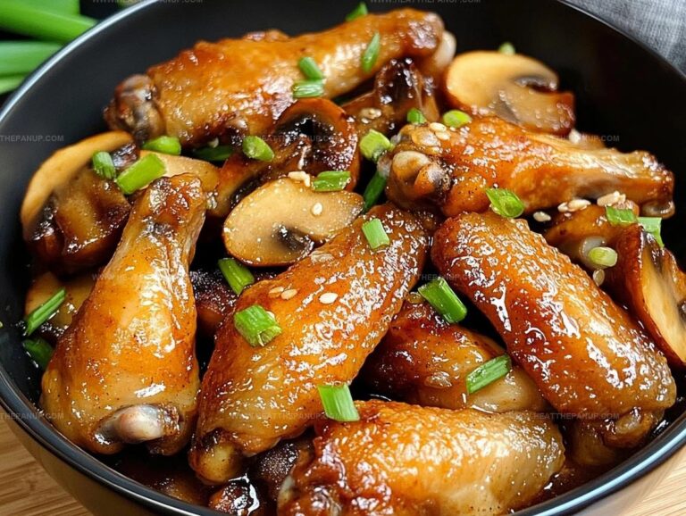 Chicken Wings With Mushrooms Recipe
