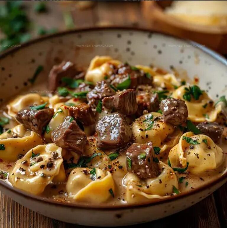 Cheesesteak Tortellini In Rich Provolone Sauce Recipe