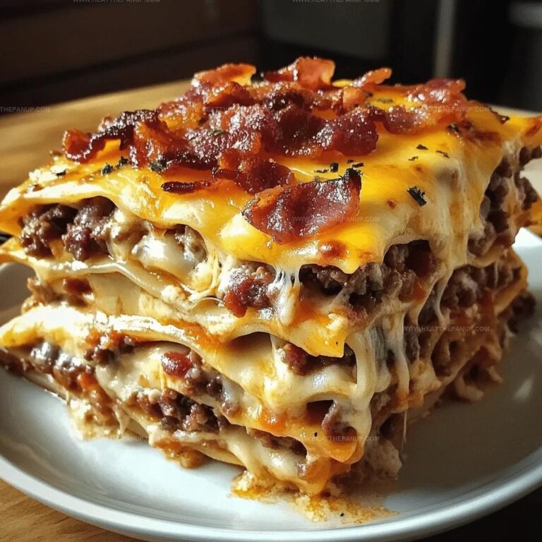 Parmesan Garlic Bacon Cheeseburger Lasagna Recipe