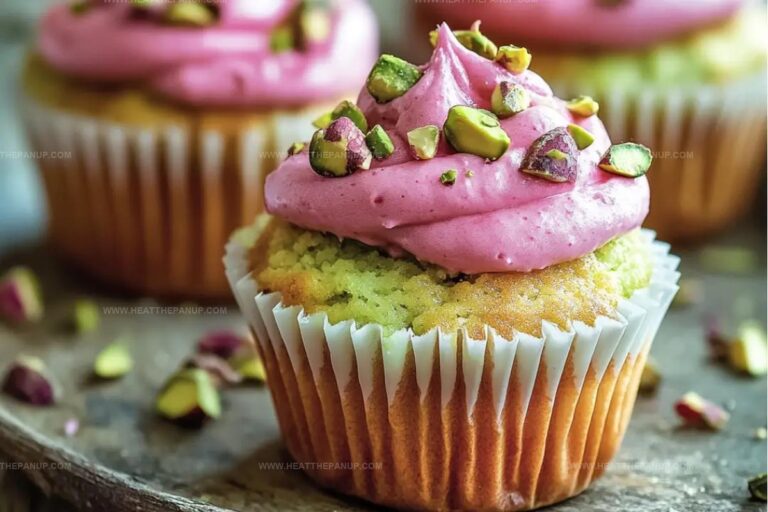 Mini Rose Pistachio Cupcakes Recipe