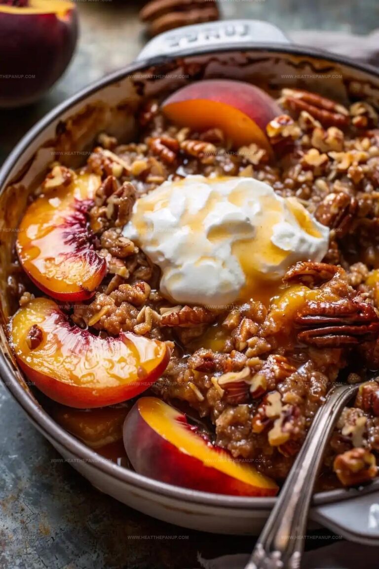 Bourbon Pecan Peach Crisp Recipe