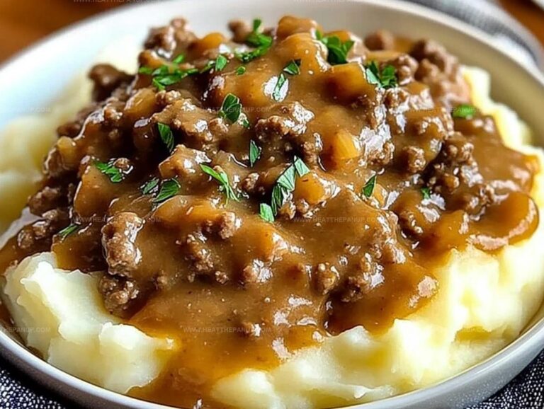 Ground Beef And Gravy Over Mashed Potatoes Recipe