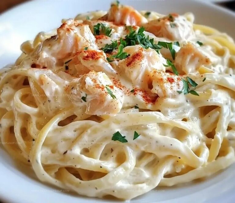 Decadent Crab Fettuccine Alfredo Recipe