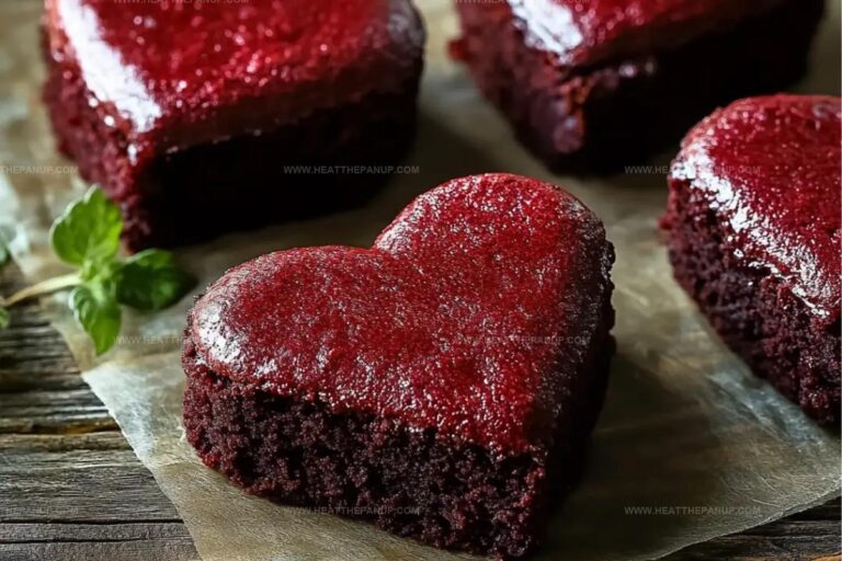 Red Velvet Brownie Hearts Recipe