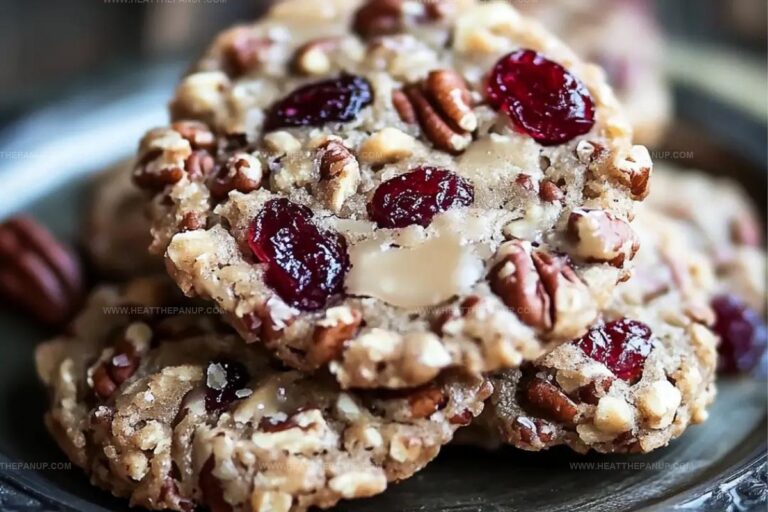 No-Bake Cranberry Pecan Praline Cookies Recipe