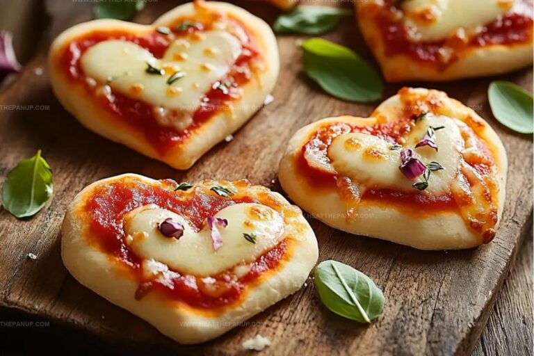Mini Heart-Shaped Pizzas Recipe