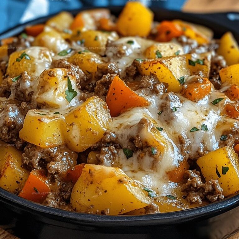 Crockpot Cheesesteak Potato Casserole Recipe
