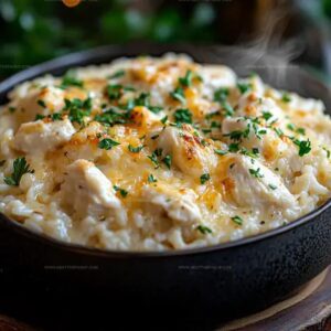 One Pot Queso Chicken And Rice Recipe