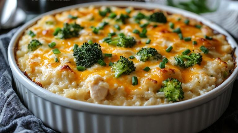 Broccoli Rice Chicken And Cheese Casserole Recipe