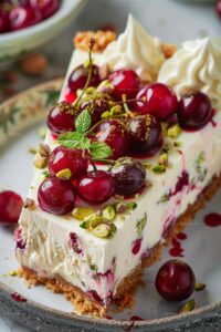Luscious Lemon-Lime Cherry Pistachio Cheesecake Recipe