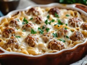 Swedish Meatball Noodle Bake Recipe