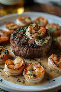 Filet Mignon With Shrimp And Lobster Cream Sauce Recipe
