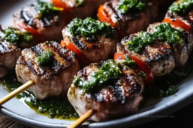 Grilled Surf & Turf Skewers With Chimichurri Recipe