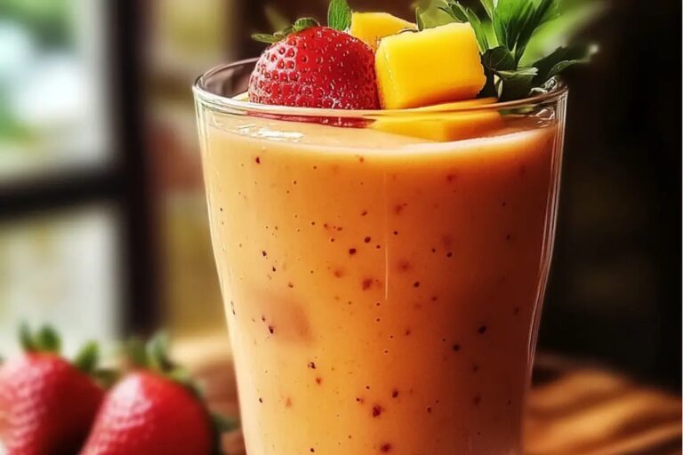 Tropical Strawberry Mango Smoothie Recipe