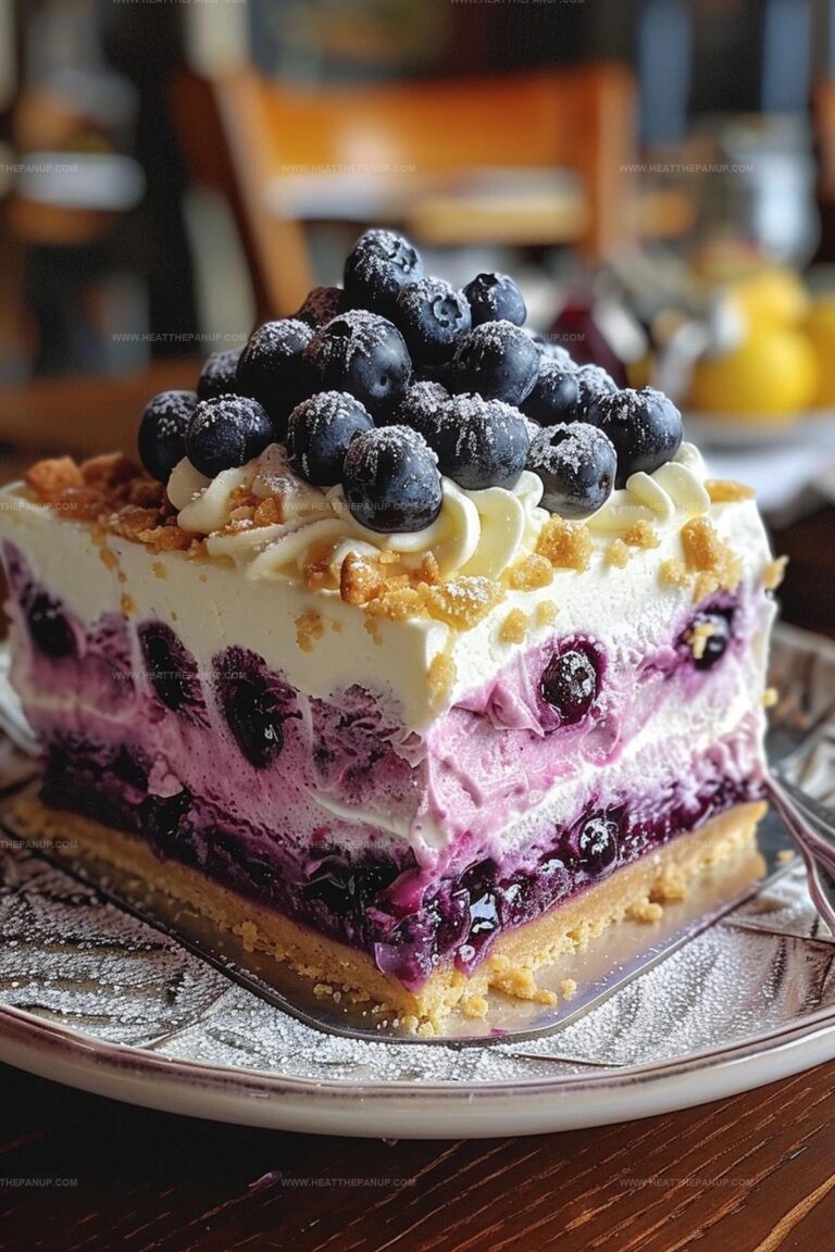 Lemon Blueberry Shortbread Mousse Cake Recipe