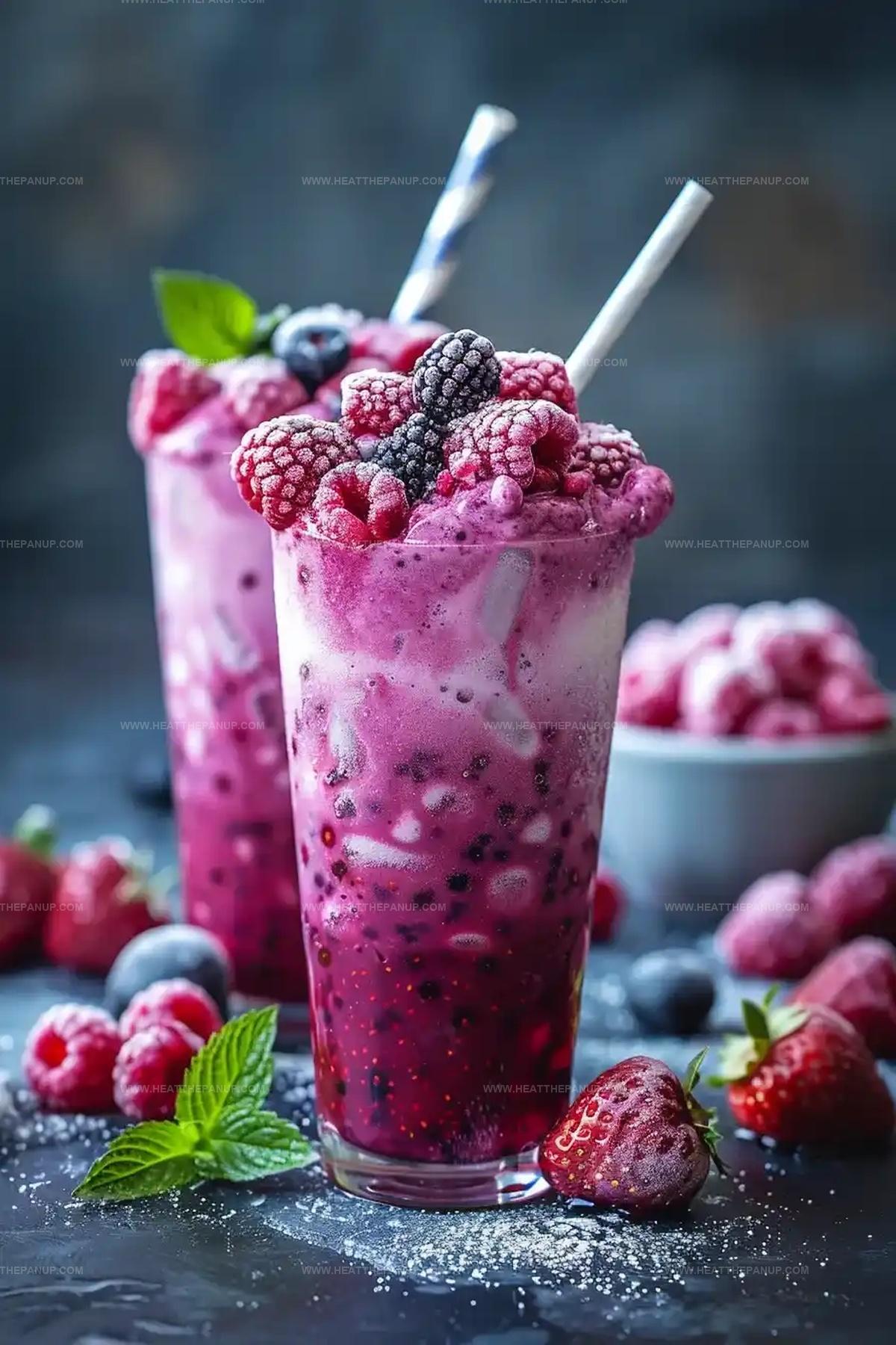 Red, White, and Blue Berry Coconut Slushies Recipe