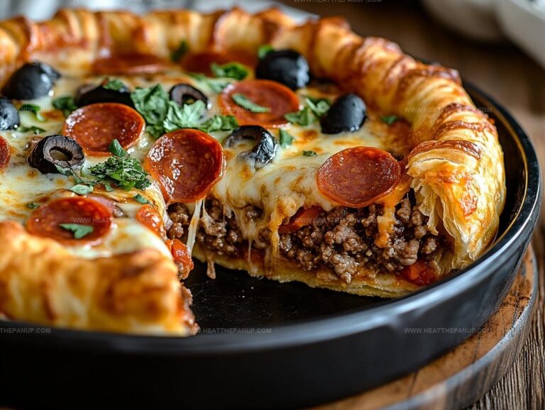 Pizza Burger Pie With Beef Pepperoni Recipe