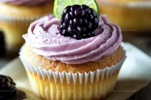 Blackberry Lime Cheesecake Cupcakes Recipe