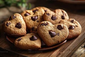 Heart-Shaped Chocolate Chip Cookies Recipe