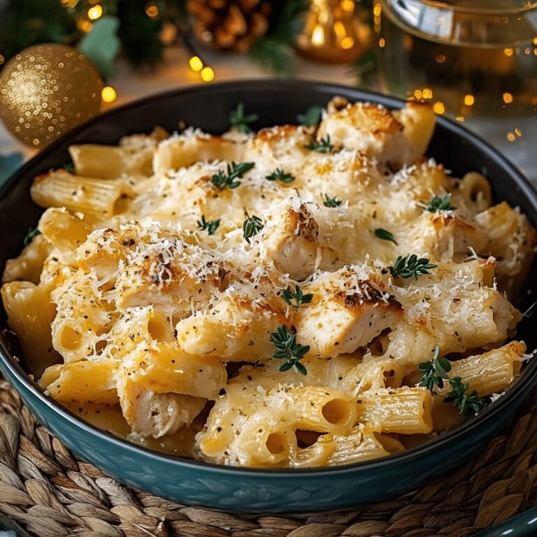 Sizzling Garlic Parmesan Chicken Pasta Bake Recipe