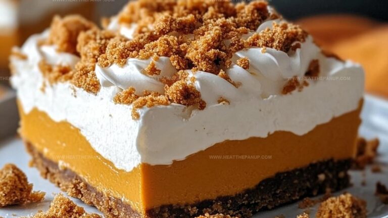 Creamy Layered Pumpkin Dessert With A Ginger Snap Crust Recipe