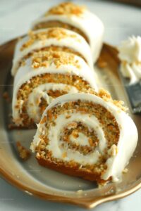 Carrot Cake Roll With Cream Cheese Frosting Filling Recipe