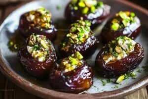 Honey Pistachio Ricotta Stuffed Dates Recipe for St. Patricks Day