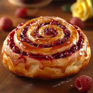 Raspberry Cinnamon Rolls With Lemon Glaze Recipe