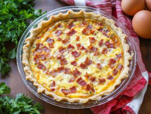 Turkey Bacon And Cheese Quiche Recipe
