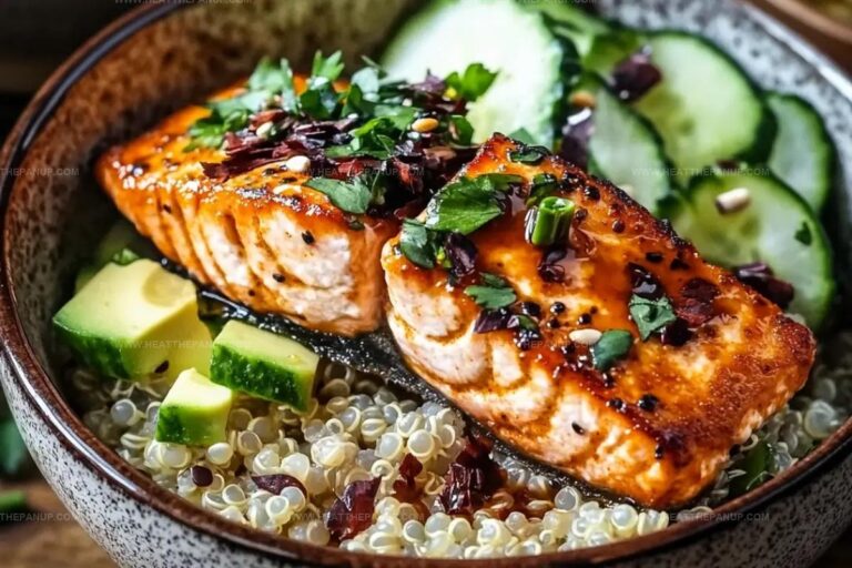 Honey Harissa Salmon Quinoa Bowls Recipe
