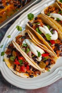 Turkey And Black Bean Baked Tacos Recipe